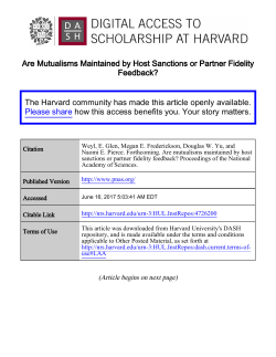 Are Mutualisms Maintained by Host Sanctions or Partner Fidelity