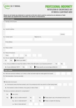 professional indemnity