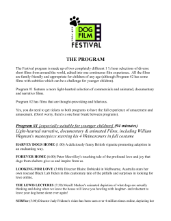 the program - The Dog Film Festival