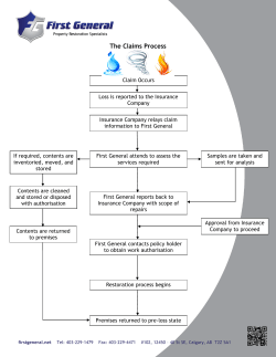 The Claims Process - First General Services (Calgary)