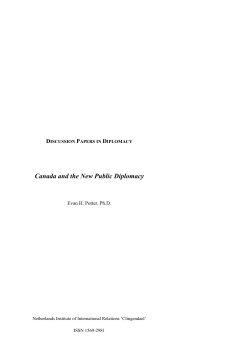 Canada and the New Public Diplomacy