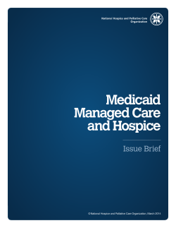 Medicaid Managed Care and Hospice