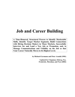 Job and Career Building