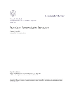 Procedure: Postconviction Procedure