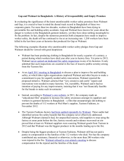 Gap and Walmart in Bangladesh: A History of Irresponsibility and