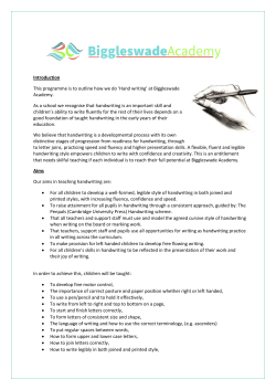 BA Handwriting Programme