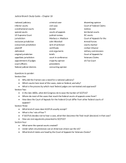 Judicial Branch Study Guide &ndash; Chapter 18 national judiciary inferior