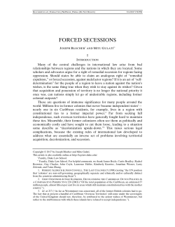 Forced Secessions - Duke Law Scholarship Repository