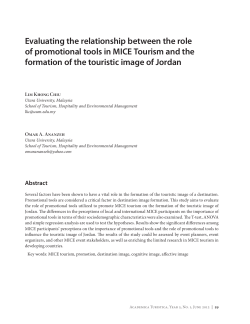 Evaluating the relationship between the role of promotional tools in