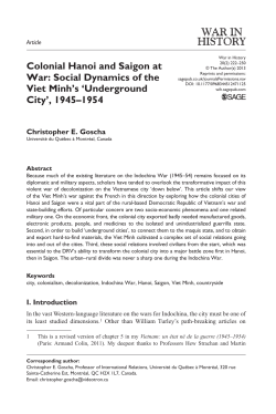Colonial Hanoi and Saigon at War