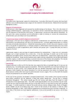 Laparoscopic surgery for endometriosis
