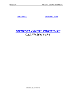 DIPHENYL CRESYL PHOSPHATE CAS N&deg;: 26444-49-5