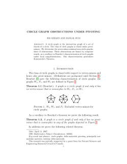 CIRCLE GRAPH OBSTRUCTIONS UNDER PIVOTING 1