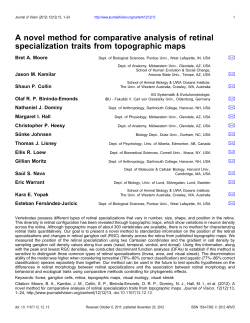 A novel method for comparative analysis of retinal specialization