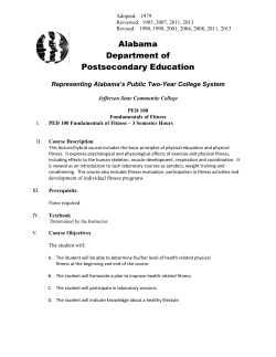 PED 100 - Jefferson State Community College