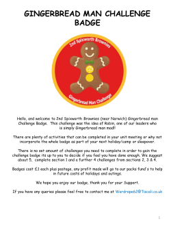 gingerbread man challenge badge