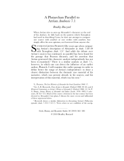 A Plutarchan Parallel to Arrian Anabasis 7.1