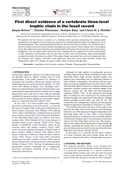 First direct evidence of a vertebrate