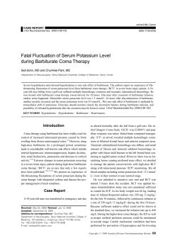 Fatal Fluctuation of Serum Potassium Level during Barbiturate