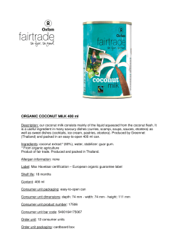 ORGANIC COC ORGANIC COCONUT MILK 400 ml