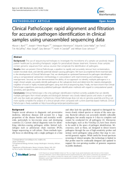 Clinical PathoScope: rapid alignment and filtration for accurate