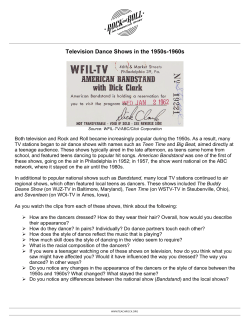 Television Dance Shows in the 1950s-1960s