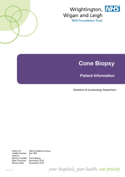 Cone Biopsy - Wrightington, Wigan and Leigh NHS Foundation Trust