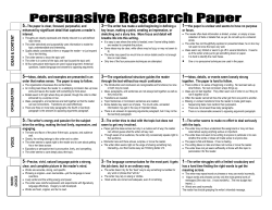6-Trait + Documentation Persuasive Writing Rubric
