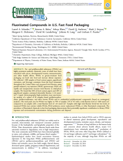 Fluorinated Compounds in US Fast Food Packaging