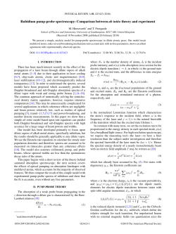 Rubidium pump-probe spectroscopy: Comparison between ab initio