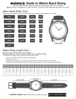 Guide to Watch Band Sizing
