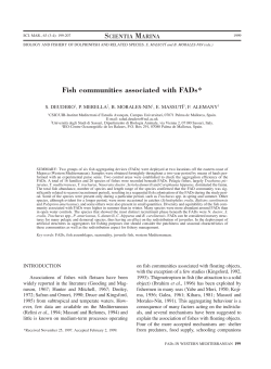 Fish communities associated with FADs - ICM-CSIC