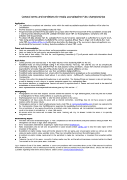 General terms and conditions for media accredited to