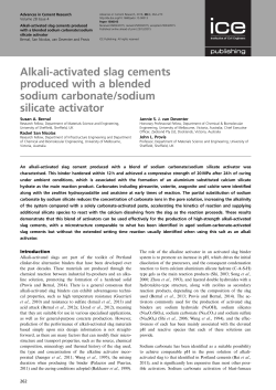 Alkali-activated slag cements produced with a blended sodium