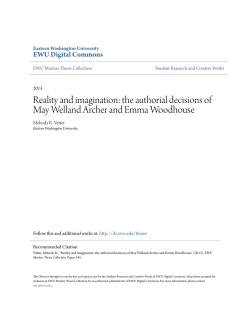 Reality and imagination: the authorial decisions of May Welland