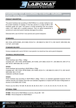 HARDNESS TEST ACCORDING TO WOLFF WILBORN
