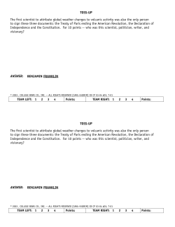 TOSS-UP The first scientist to attribute global weather changes to