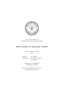 Heat transfer in nanoscale colloids - Helda