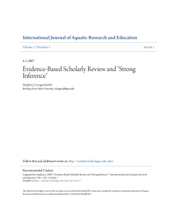Evidence-Based Scholarly Review and "Strong Inference"
