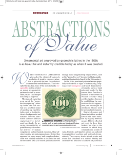 Ornamental art engraved by geometric lathes in the 1800s is as