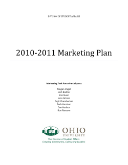 2010-‐2011 Marketing Plan