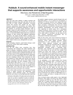 Hubbub: A sound-enhanced mobile instant messenger that supports