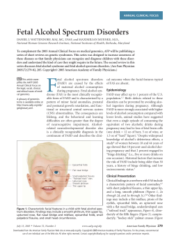 Fetal Alcohol Spectrum Disorders