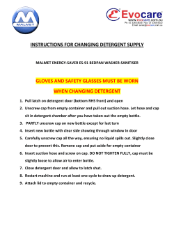 instructions for changing detergent supply gloves and safety glasses