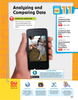 Analyzing and Comparing Data