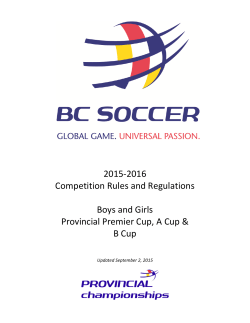 2015-2016 Competition Rules and Regulations Boys