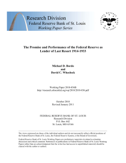 Federal Reserve Bank of St. Louis Working