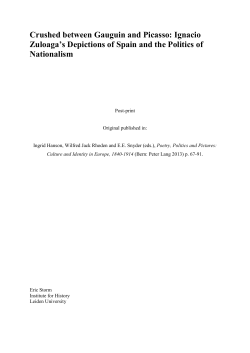 Storm Zuloaga Nationalism between Gauguin Picasso