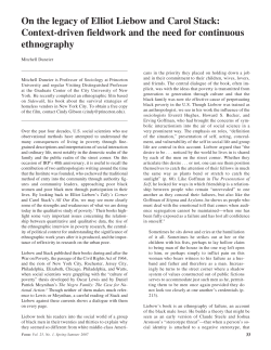 On the legacy of Elliot Liebow and Carol Stack