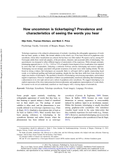 How uncommon is tickertaping? Prevalence and - (BORA)